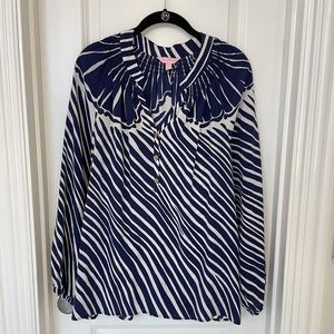 Lilly Pulitzer Elsa Silk Blouse | Size Large